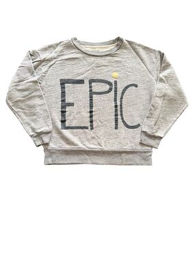 J.Crew Women’s Light Grey Pullover with EPIC graphic print Size Small